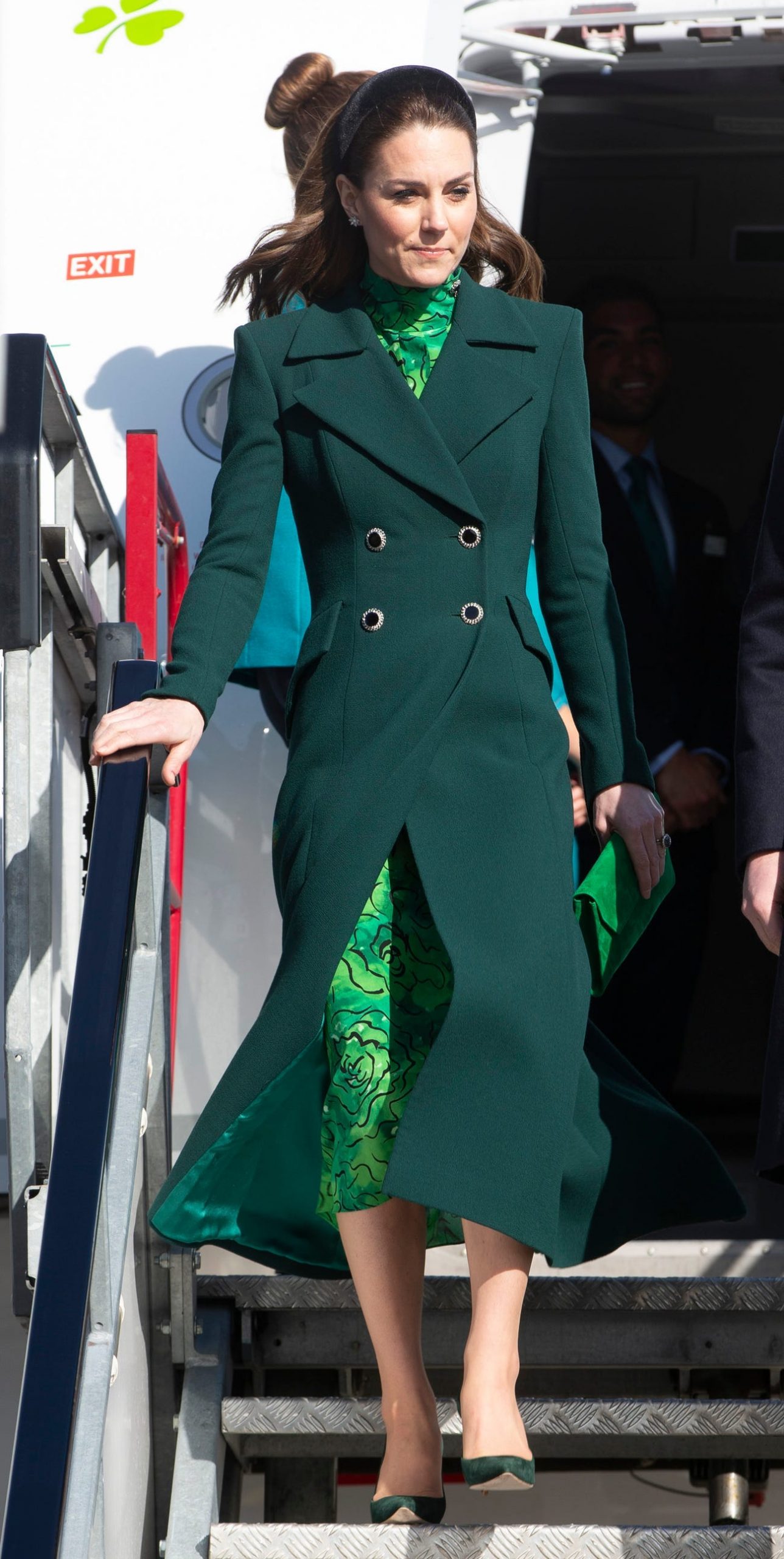 Middleton wore a green coat while touring Ireland.