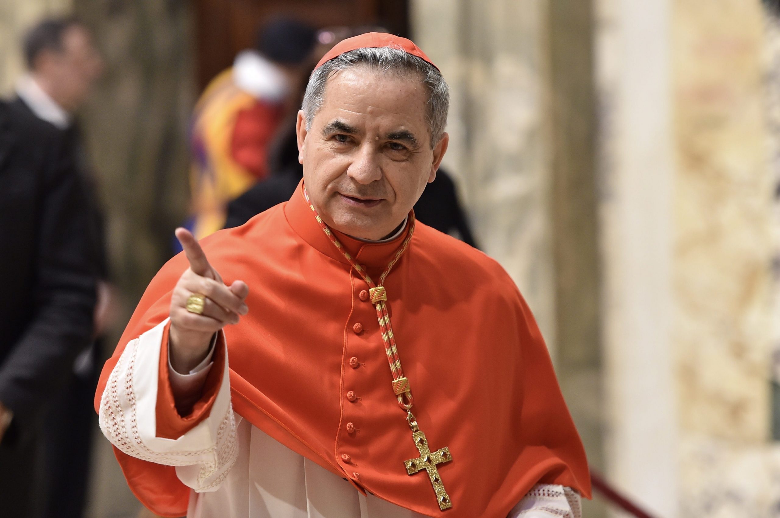 Cardinal Giovanni Angelo Becciu at an official ceremony.