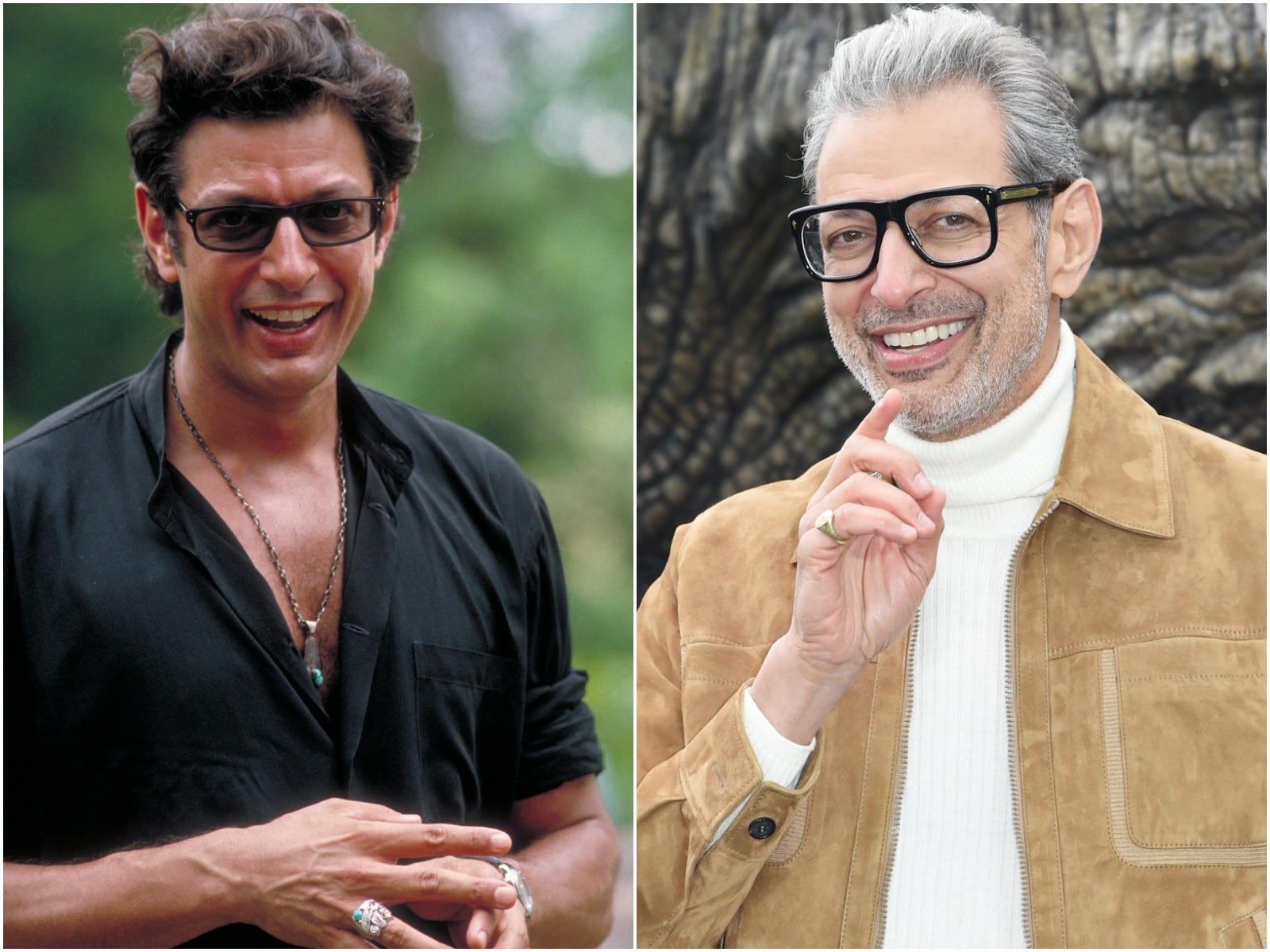 Jeff Goldblum thanked fans who took voting actions by recreating an iconic "Jurassic Park" scene.