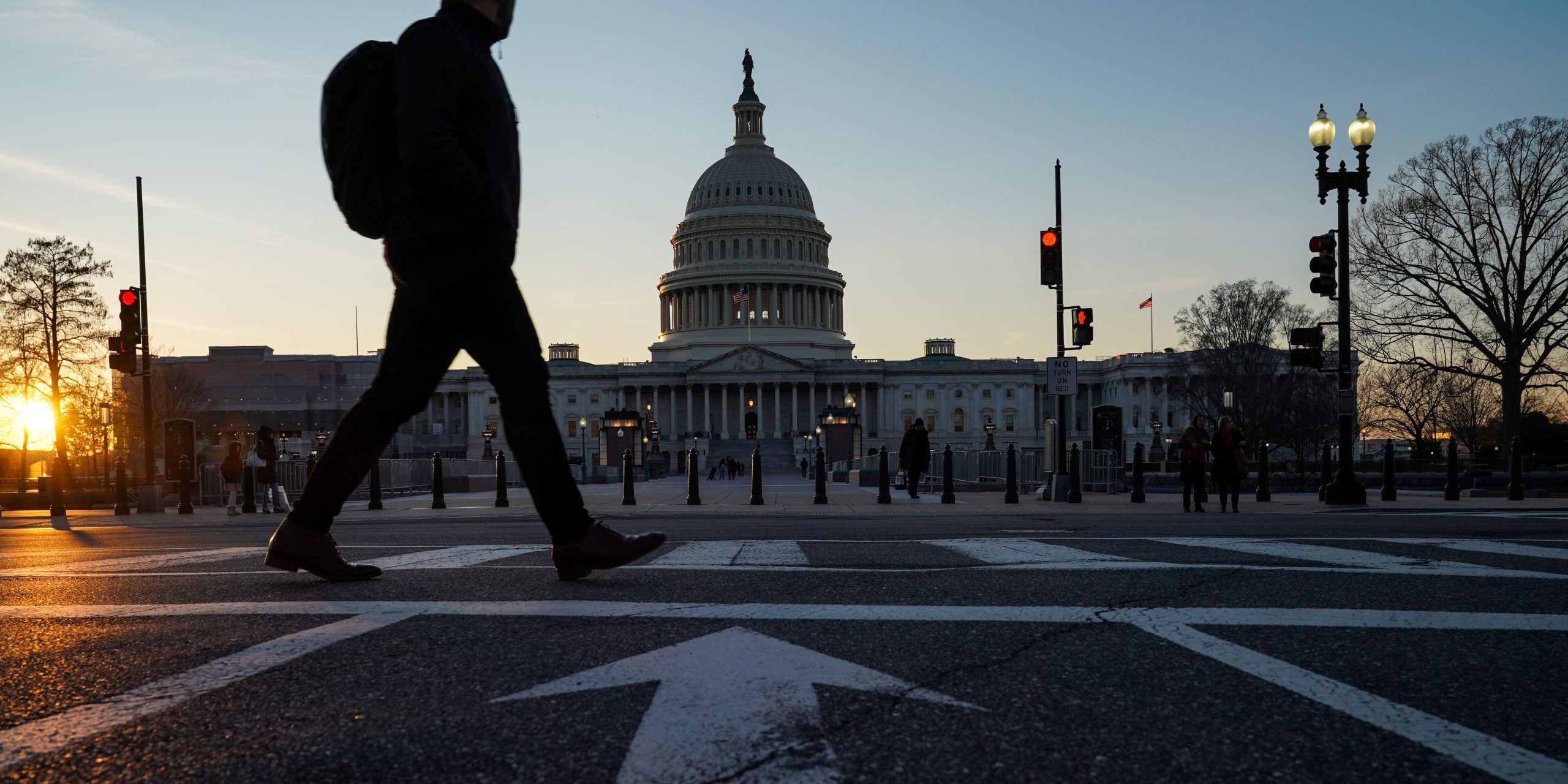 FILE PHOTO: The U.S. Capitol building exterior is seen at sunset as members of the Senate participate in the first day of the impeachment trial of President Donald Trump in Washington, U.S., January 21, 2020. REUTERS/Sarah Silbiger.