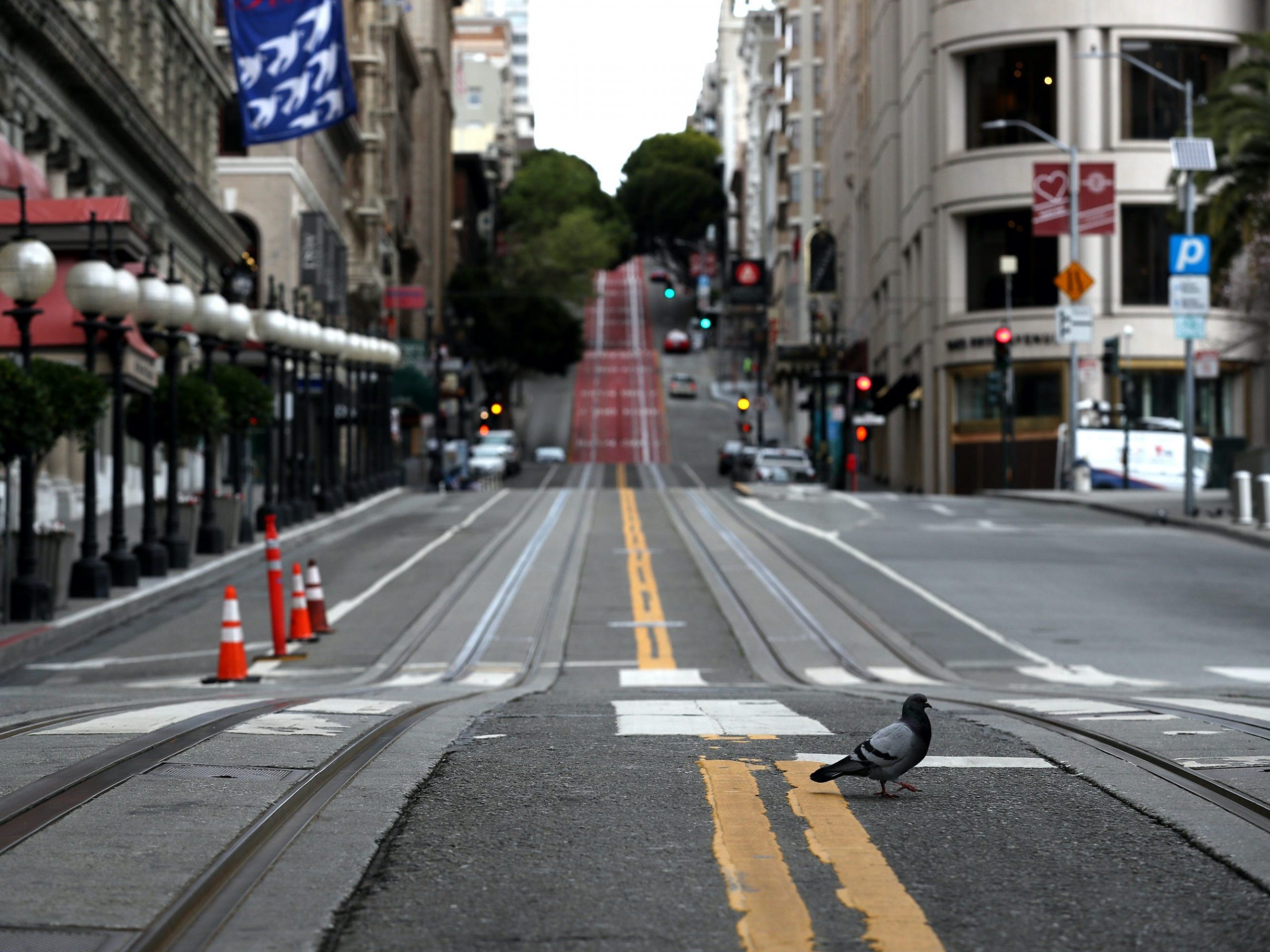 San Francisco downtown empty lockdowns