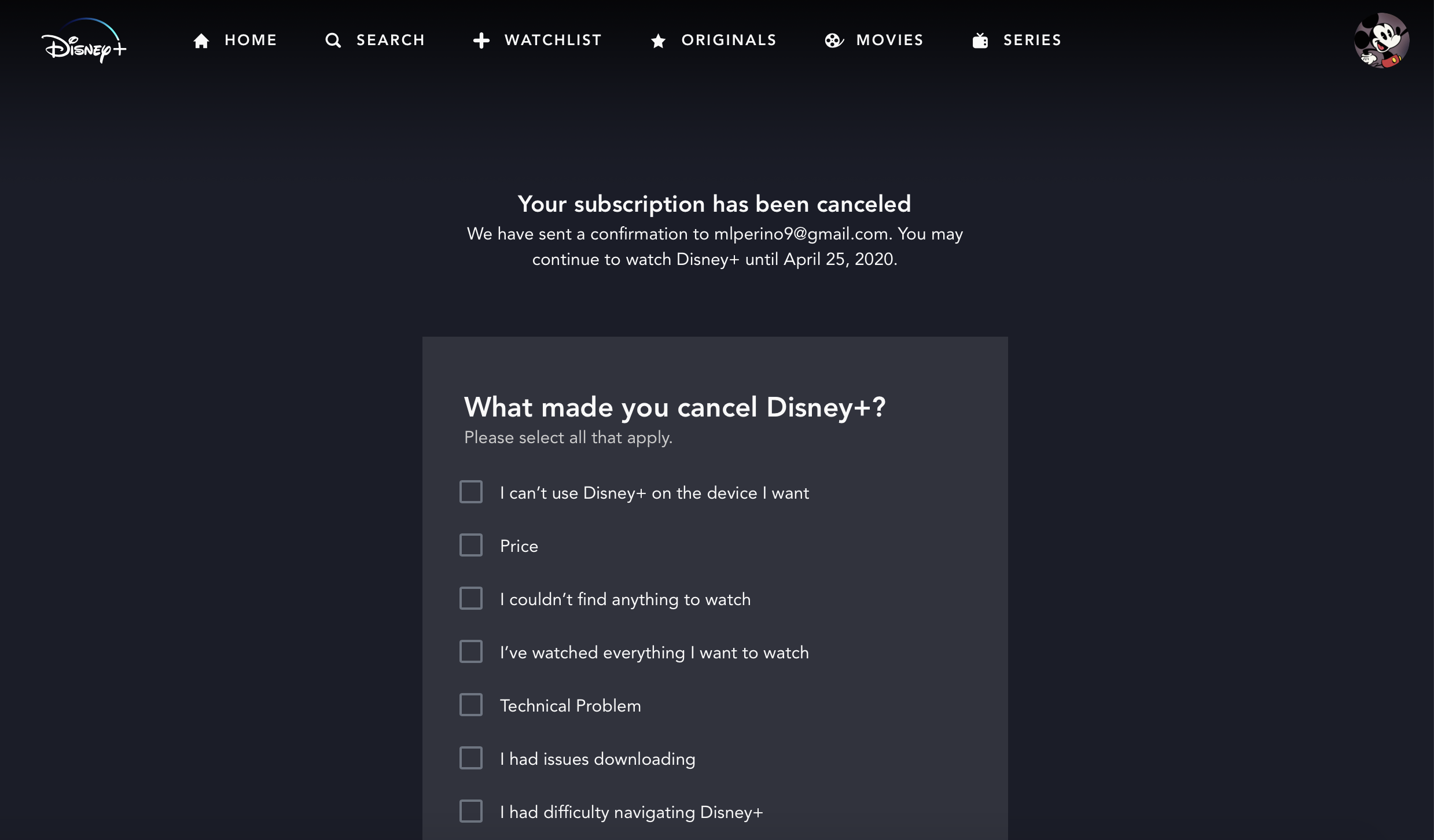 How to cancel Disney Plus 6