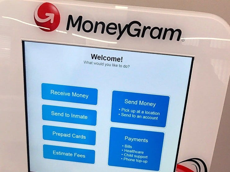 FILE PHOTO: A MoneyGram kiosk is seen in New York, U.S. January 3, 2018. REUTERS/Shannon Stapleton/File Photo