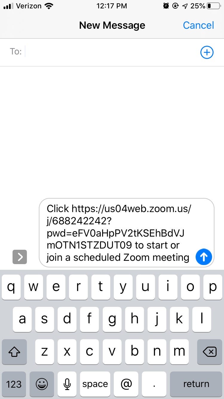 How to send a Zoom invite