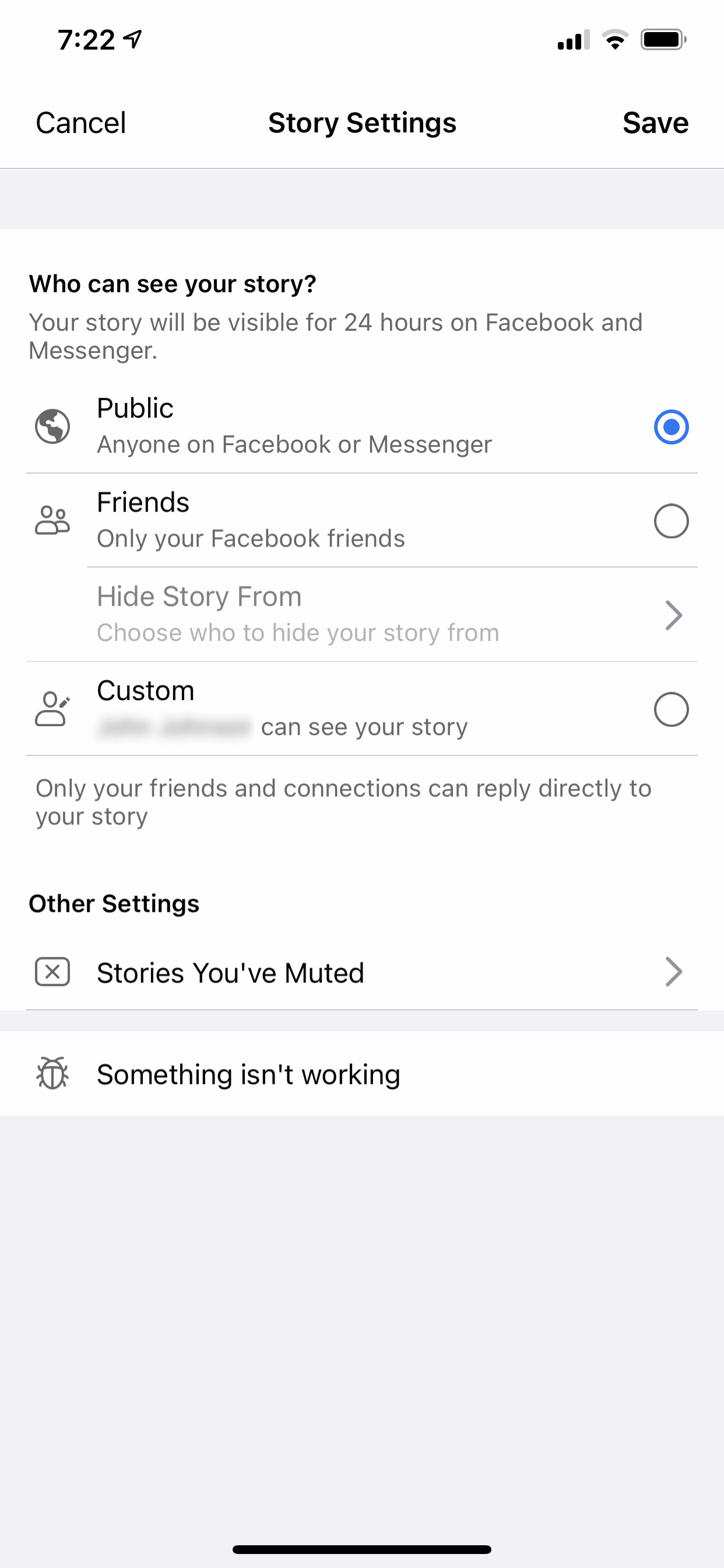 How to post a Facebook story 3