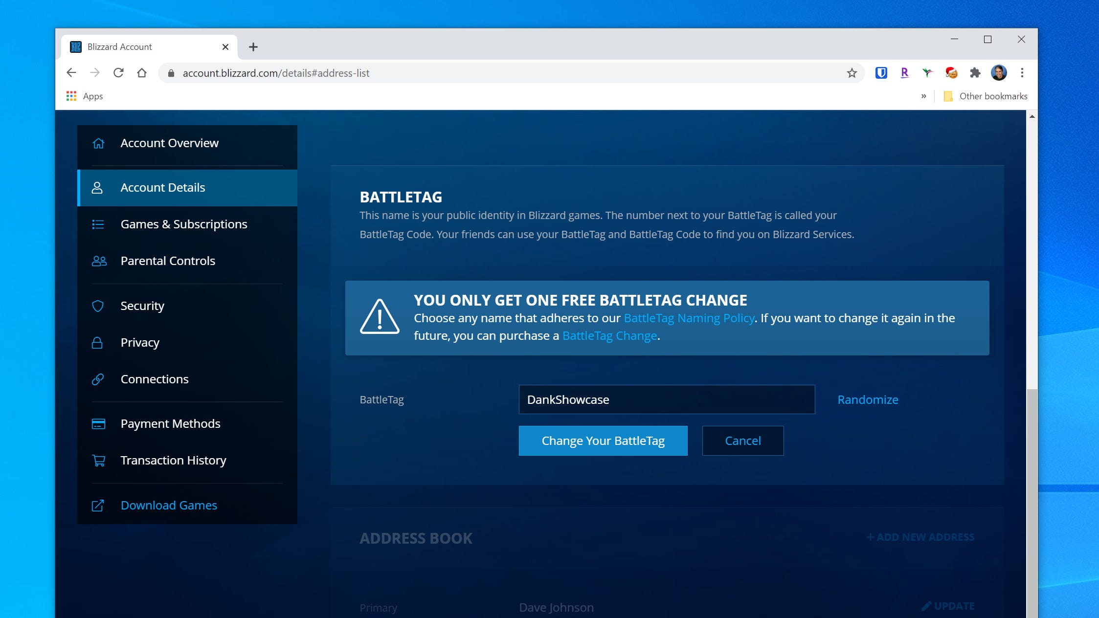 How to change your Battle.net name 4