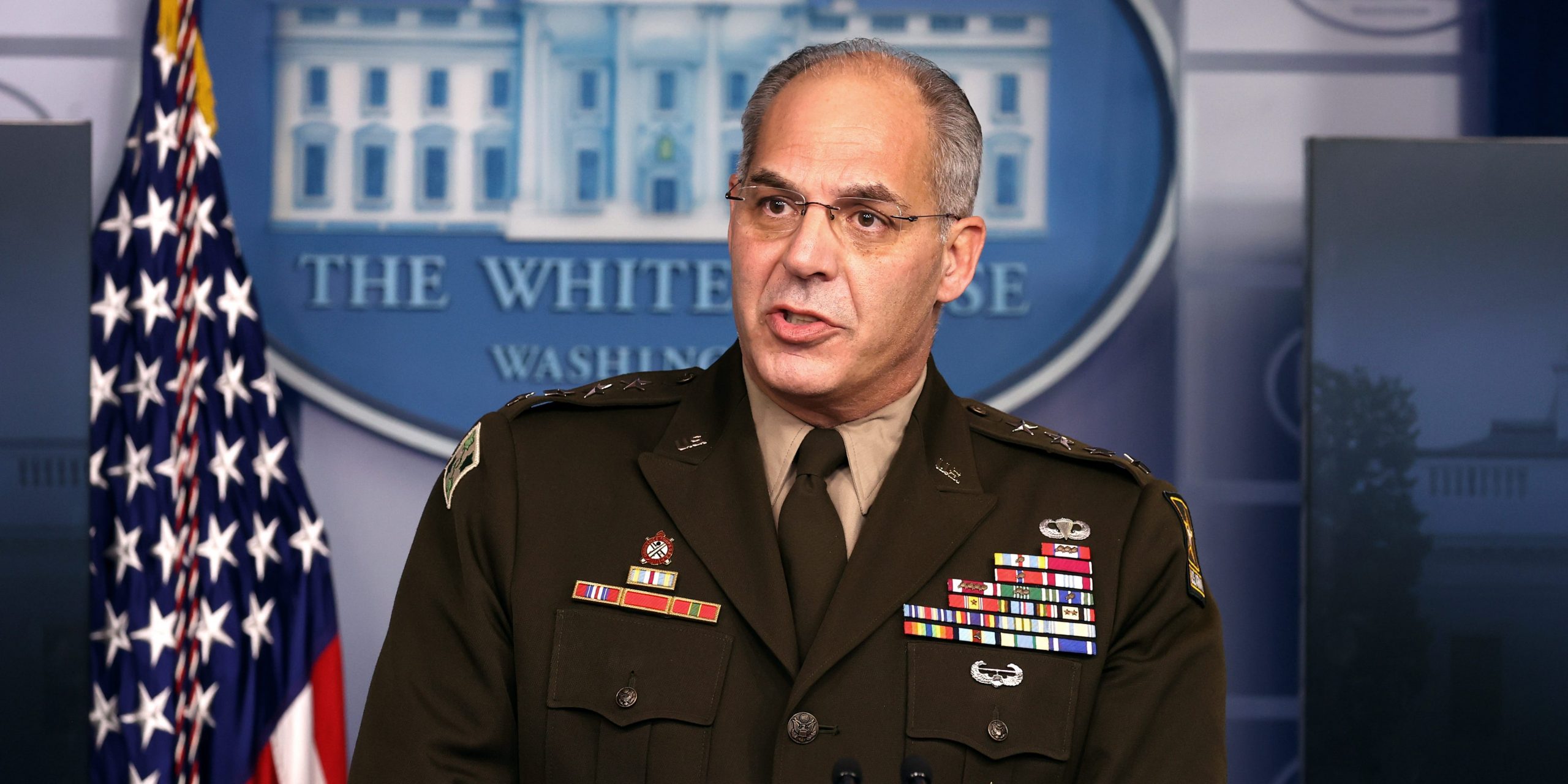 General Gustave Perna, chief operating officer for the Defense Department's Project Warp Speed, speaks during a White House Coronavirus Task Force press briefing