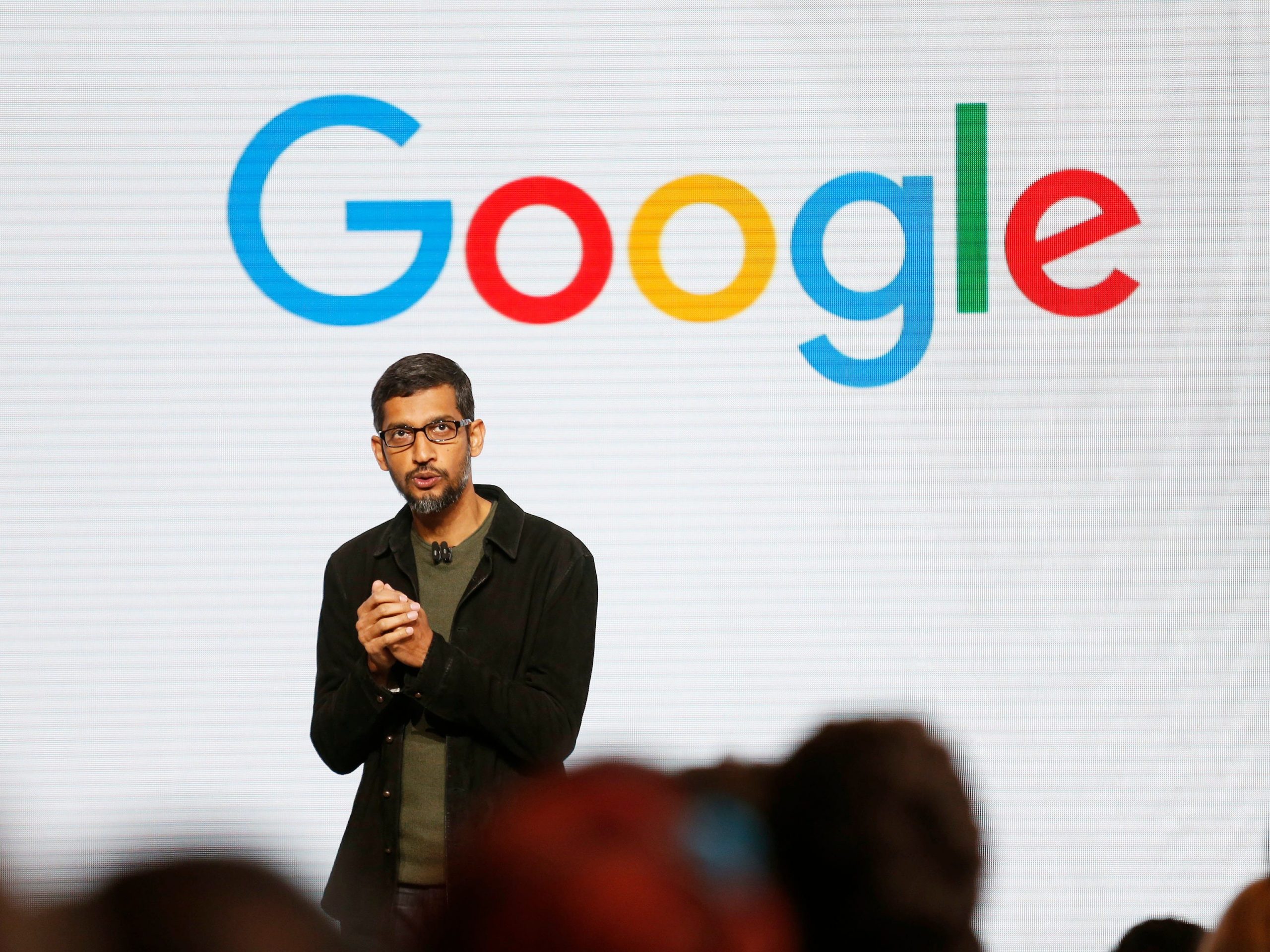 Sundar Pichai speaks during the presentation of new Google hardware in San Francisco