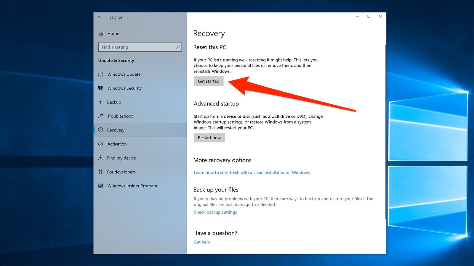 How to factory reset a Windows 19 computer, to help you